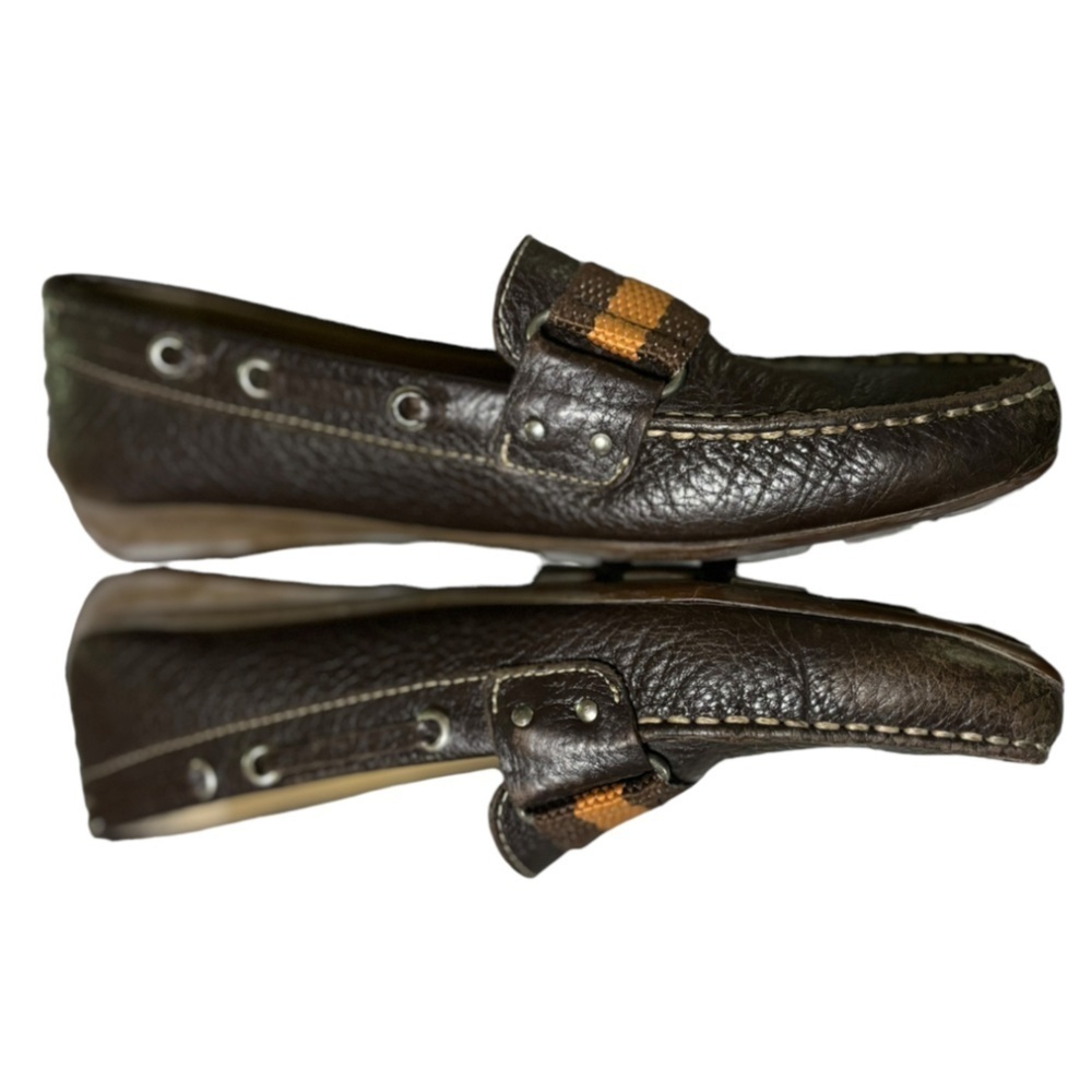 Geox Spira Dark Brown Loafers Size 37.5 / Ladies Size 6 Leather Driving Loafers - Picture 10 of 14